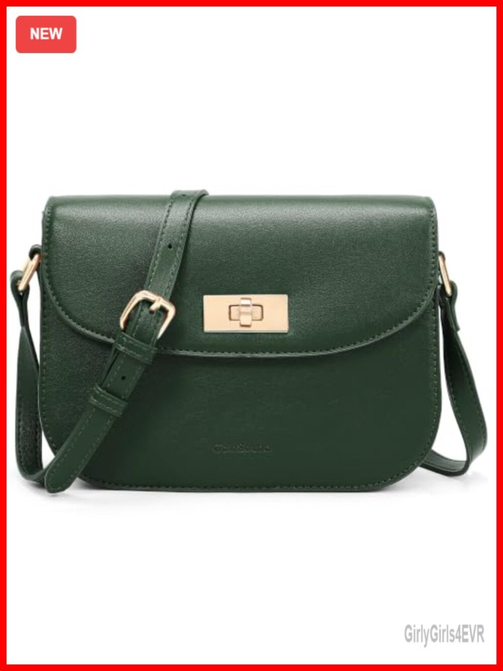 Saddle Crossbody Bag for Women Vegan Leather Flap Shoulder Purse Small